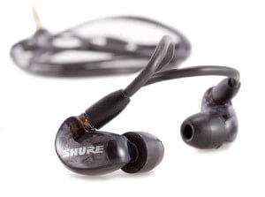 Shure SE215 Earbuds Shure SE215 black earbuds for running