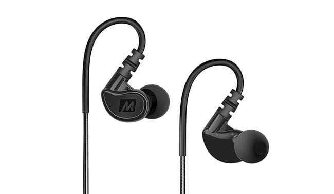 MEE Audio M6 black workout eabruds