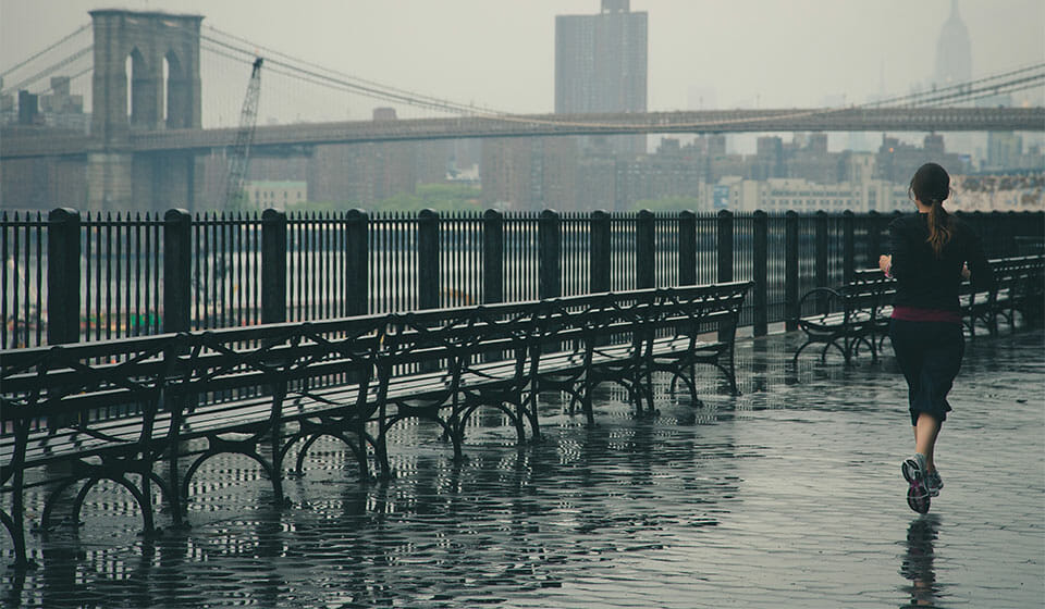 Running in rain Running in rain