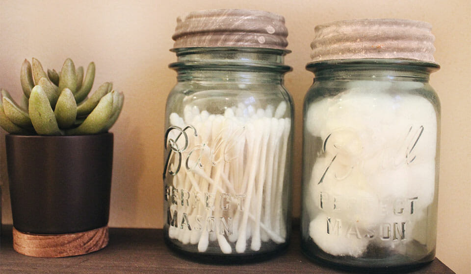 Cotton swabs in bottle Cotton swabs in bottle