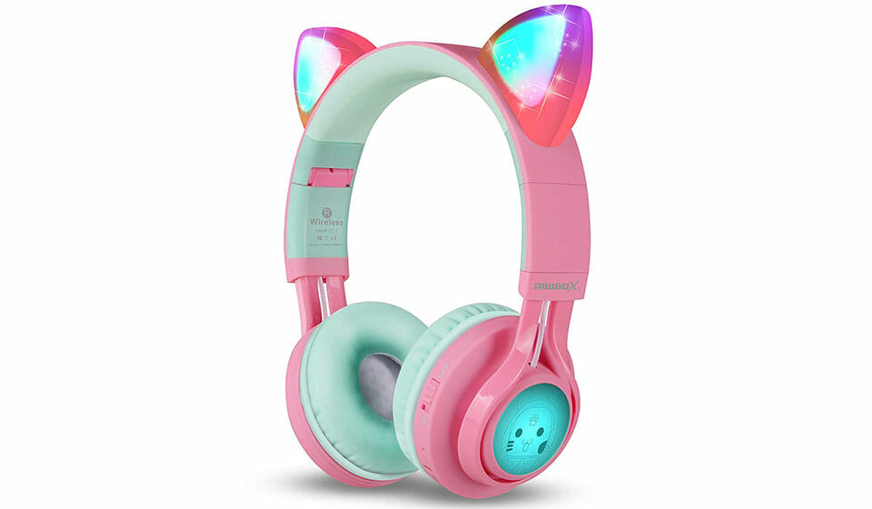 Hermitshell Hard Travel Case for iClever Boostcare Kids Headphones Girls -  Cat Ear Wired Headphones for Kids on Ear (Pink)