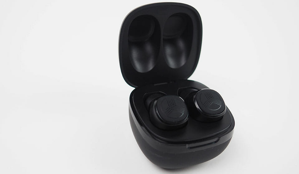 Treblab xFit earphones in case