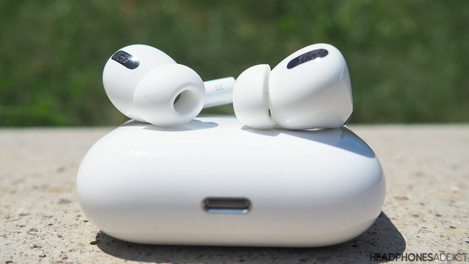 Apple AirPods Pro on the case