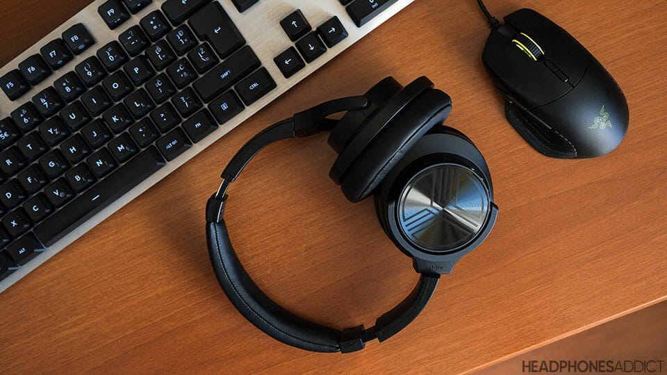 Treblab Z2 Bluetooth headphones on the table