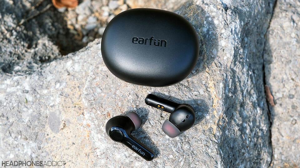 EarFun Air Pro 2 on a rock