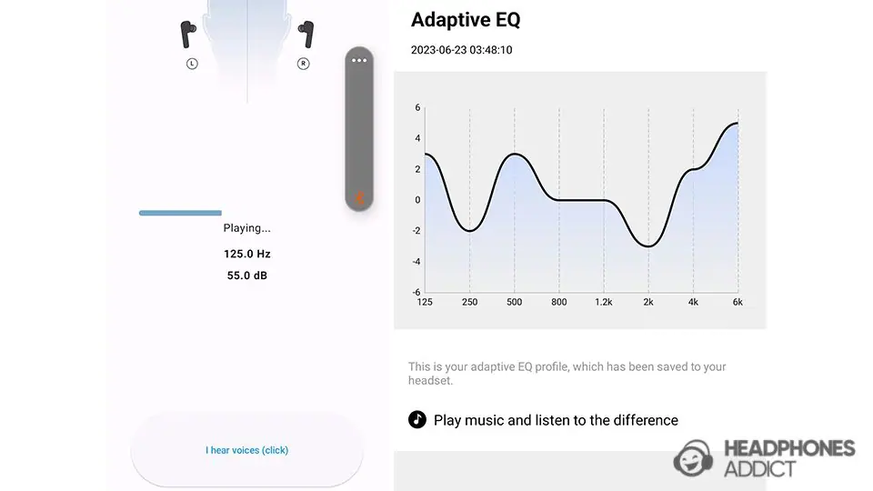 SoundPEATS RunFree Lite adaptive EQ