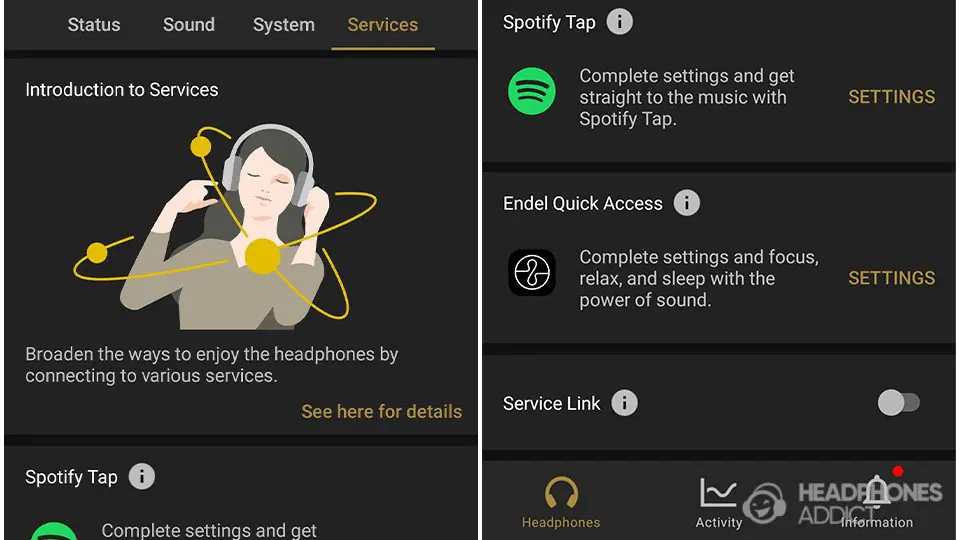 Sony WH-1000XM5 connected services