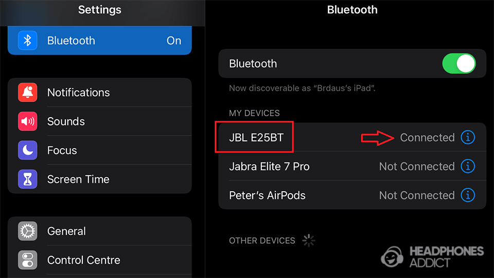 iOS JBL connected